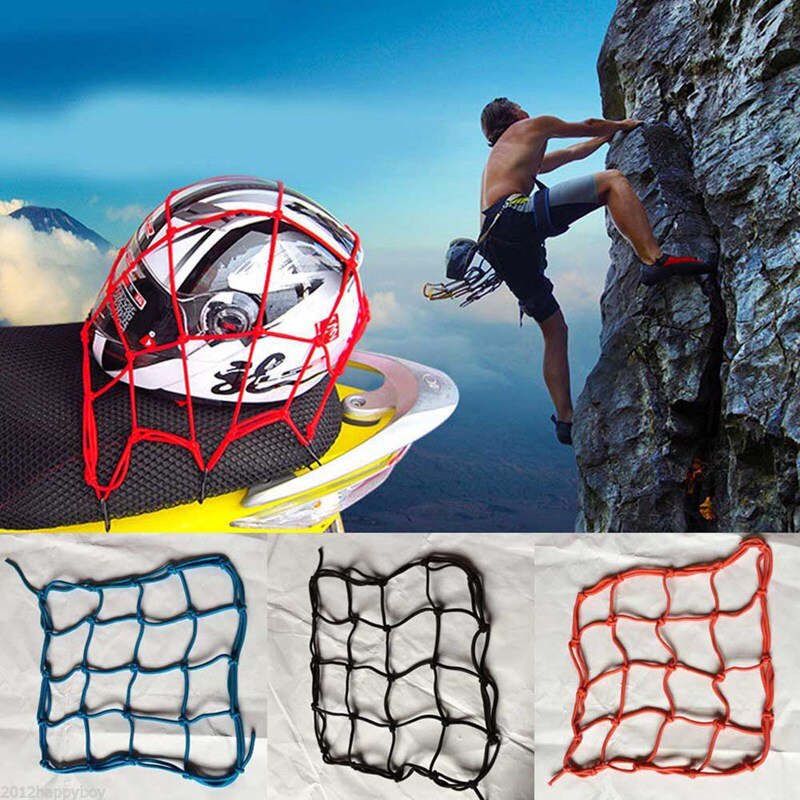 Universele Bungee Bagagenet Motorhelm Mesh Opslag zware Elastische Anti-slip Bagage Mesh Houder Cover