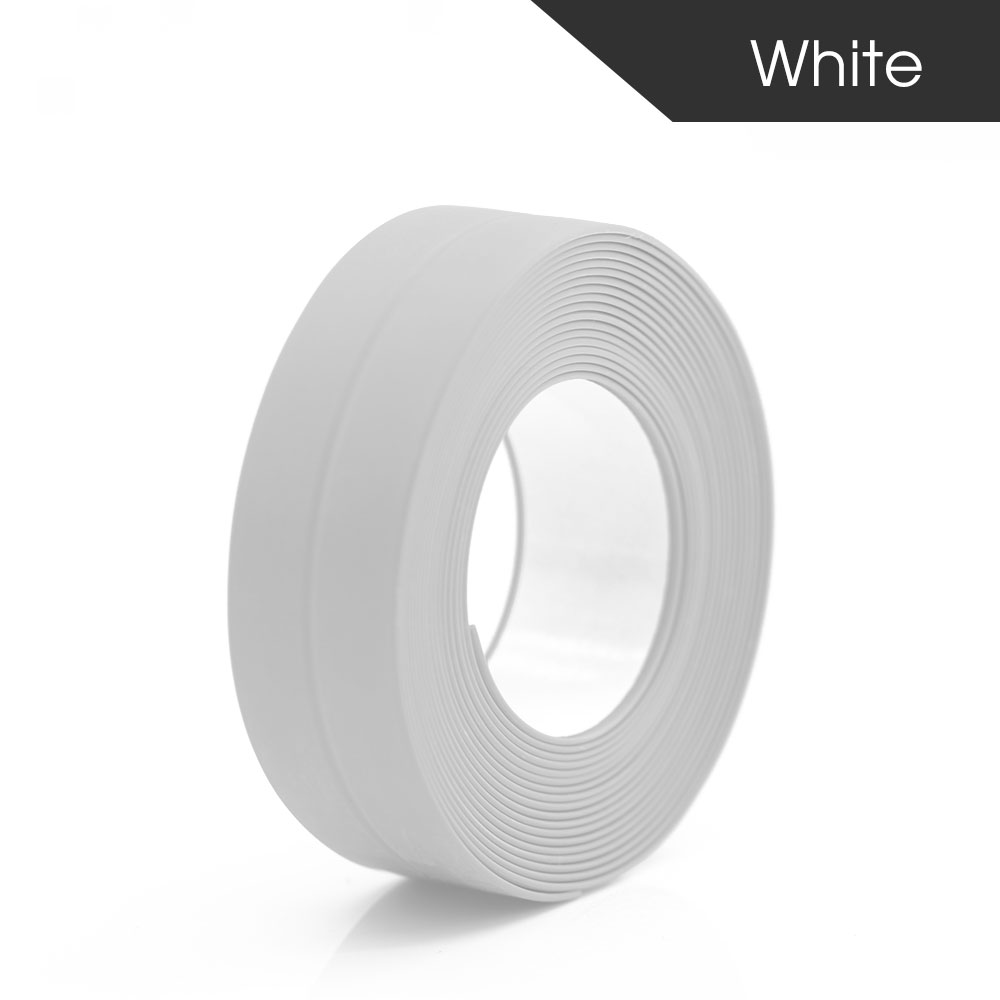 PVC Waterproof Mildew-Proof Self-Adhesives Tape for Home Bathroom Wall Sticker Toilet Sink Edge Tape Sealing Caulk Glues Strip: Translucent / 2mm / 5m