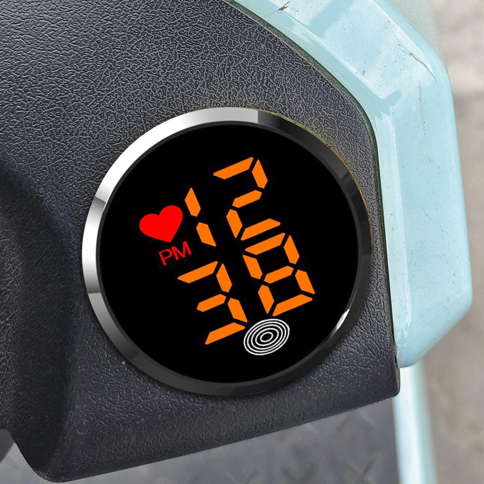 Plak op klok voor autodashboard motor zelfklevende digitale klokken plak op kleine LED-tijdweergave horloge voor fietsontluchter vrachtwagen
