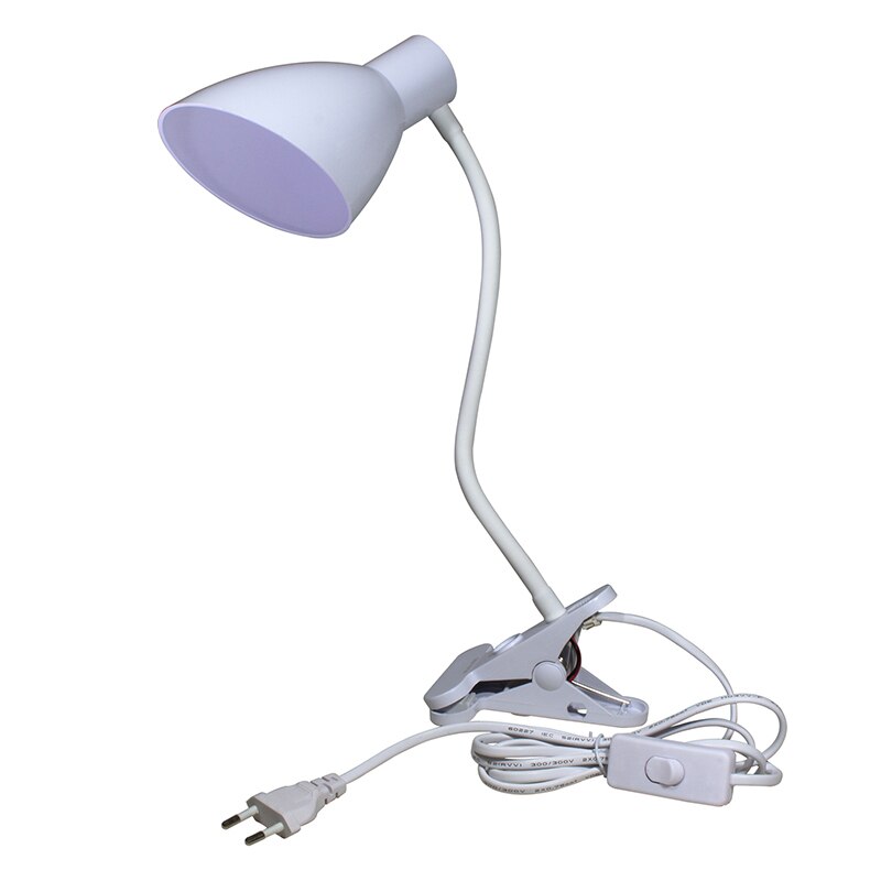 Moderne LED Tafellamp voor Slaapkamer, Bureau Lamp 3CCT Kleur Schakelbare, 7W 850LM Equivalent Buigbare Clip Leeslamp: Desk Lamp No Bulb / US Plug