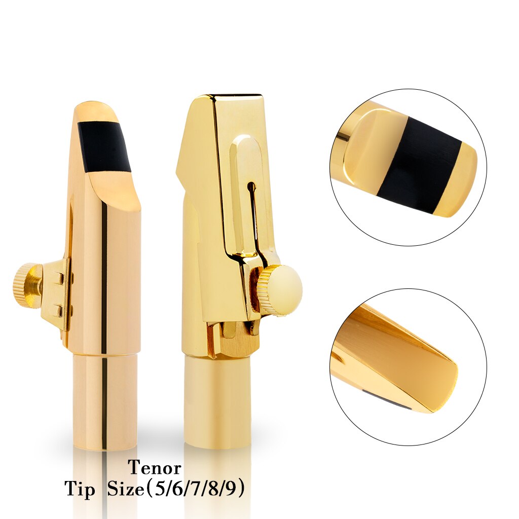 LOMMI S/A/T/B Saxophone Mouthpiece Soprano Sax Alto Saxofone Tenor Saxophone Baritone Metal Mouthpiece Ligature Cap 5/6/7/8/9