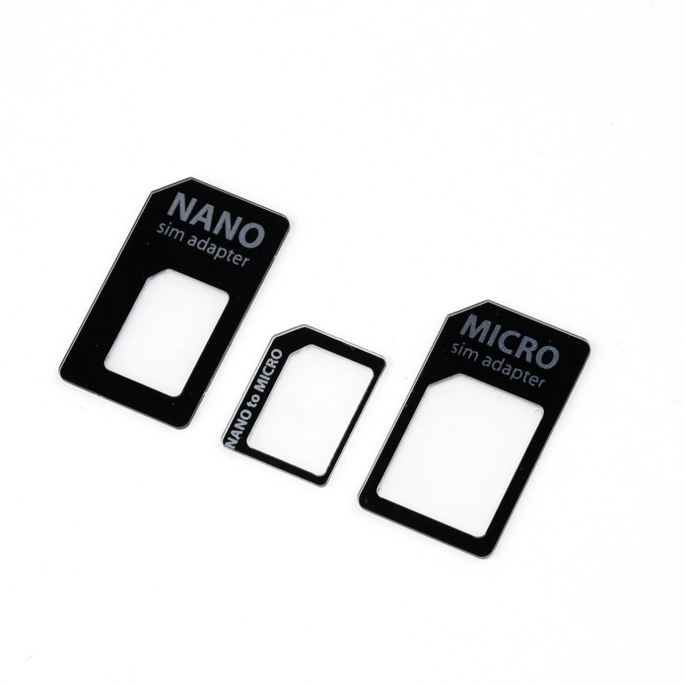 Sim microsim adapter adapter 3 in 1 för nano sim till micro standard för apple för iphone 5 5g 5th