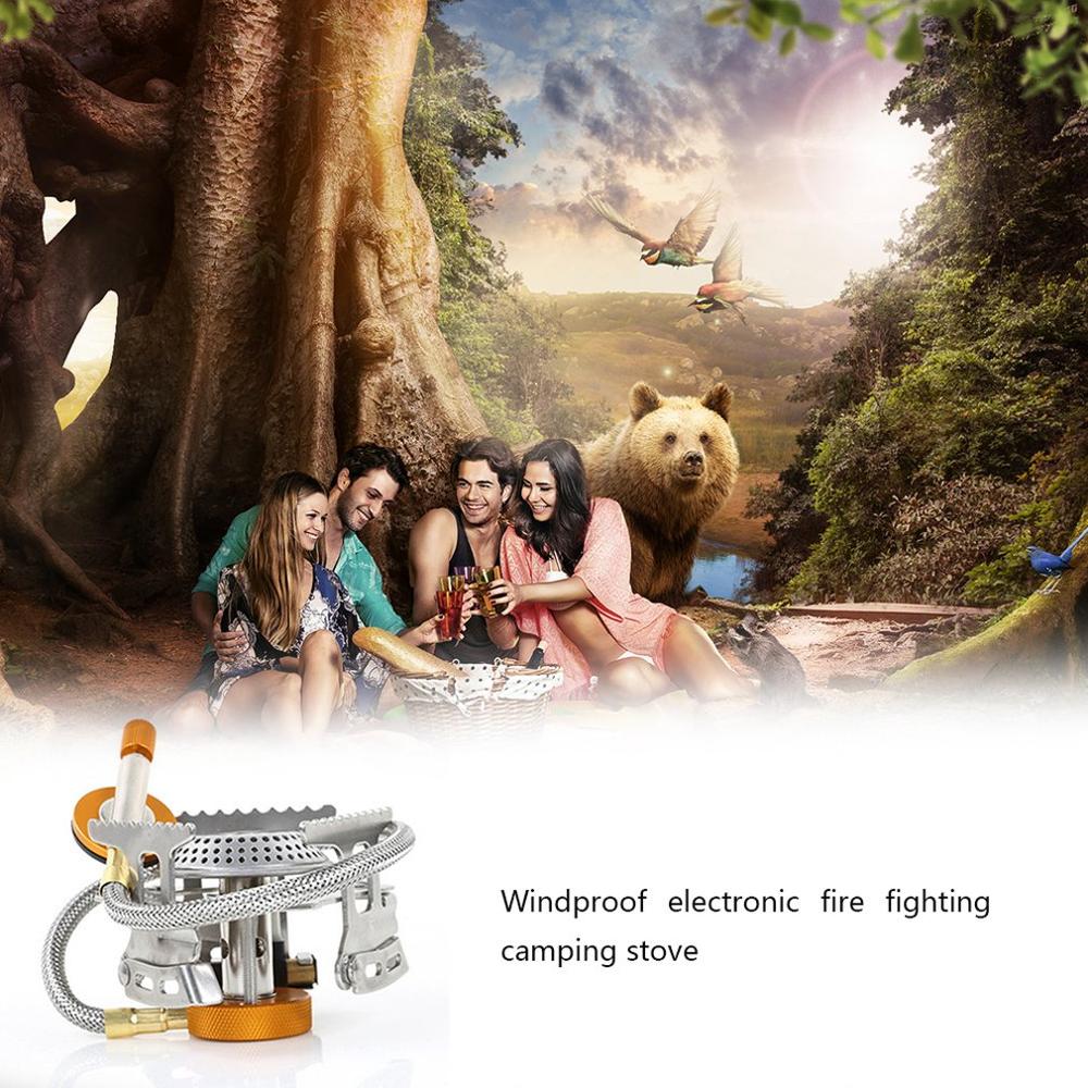 Outdoor Gas Stove Camping Gas burner Folding Electronic Stove hiking Portable Foldable Split Stoves