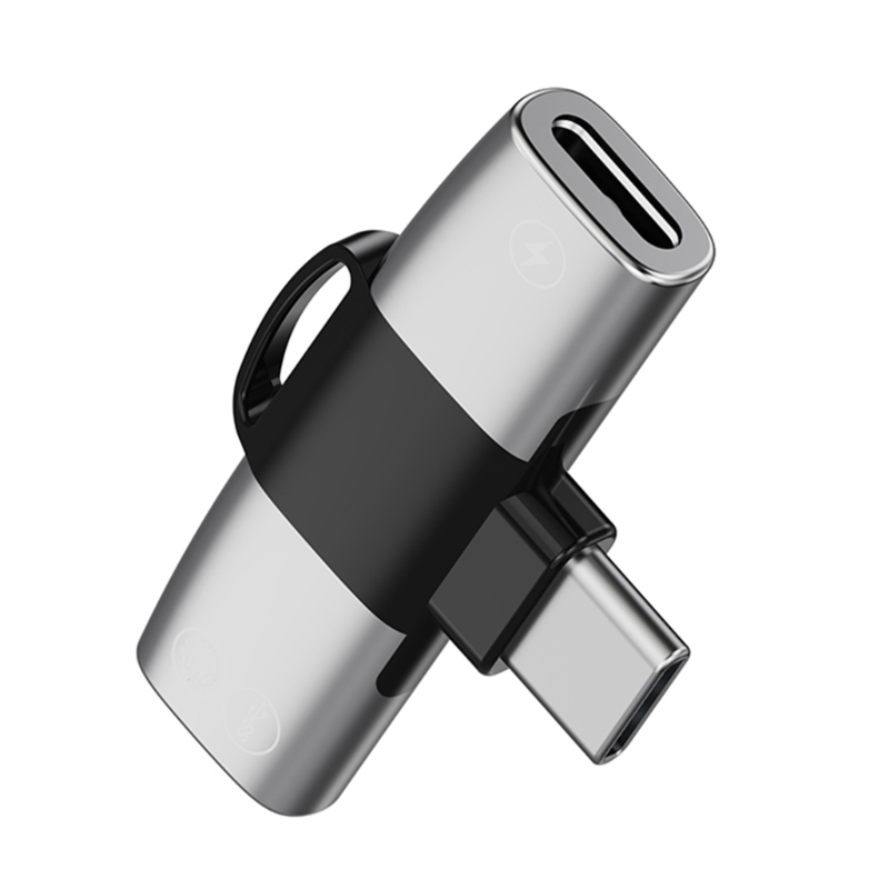 1 auf 2 USB-C-Adapter, Typ-C-Stecker auf 2 Typ-C-Buchsen, Konverter, unterstützt gleichzeitiges und Kopfhörer