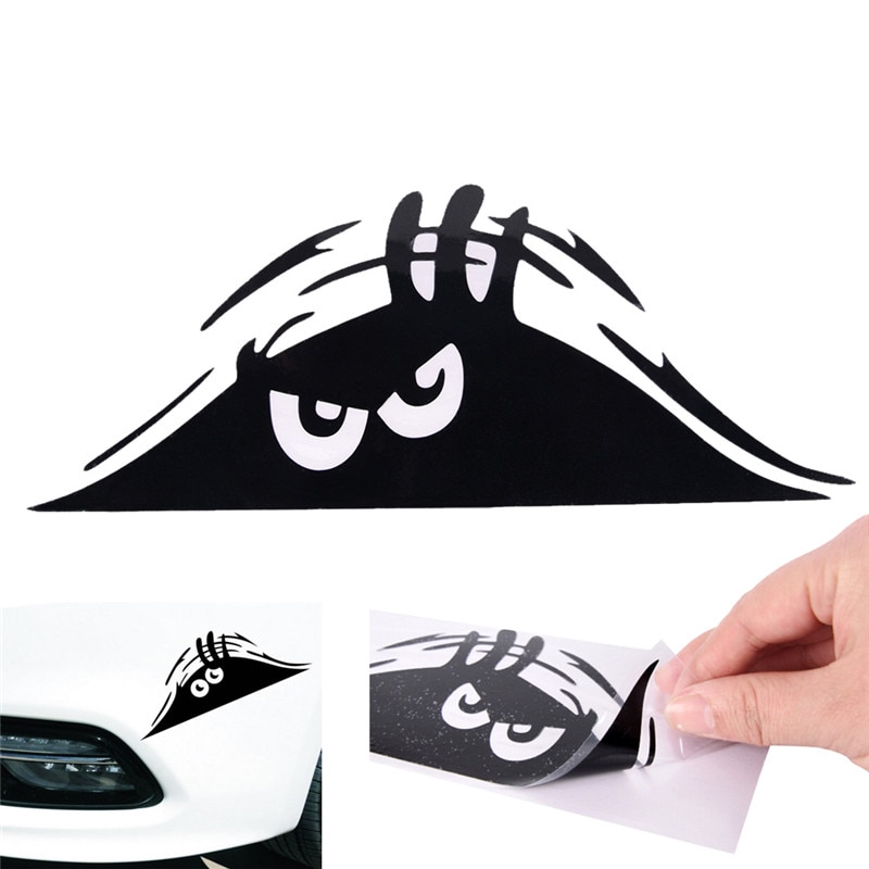 Black/White Peeking Monster Auto Car Walls Windows Sticker Graphic Vinyl Car Decal