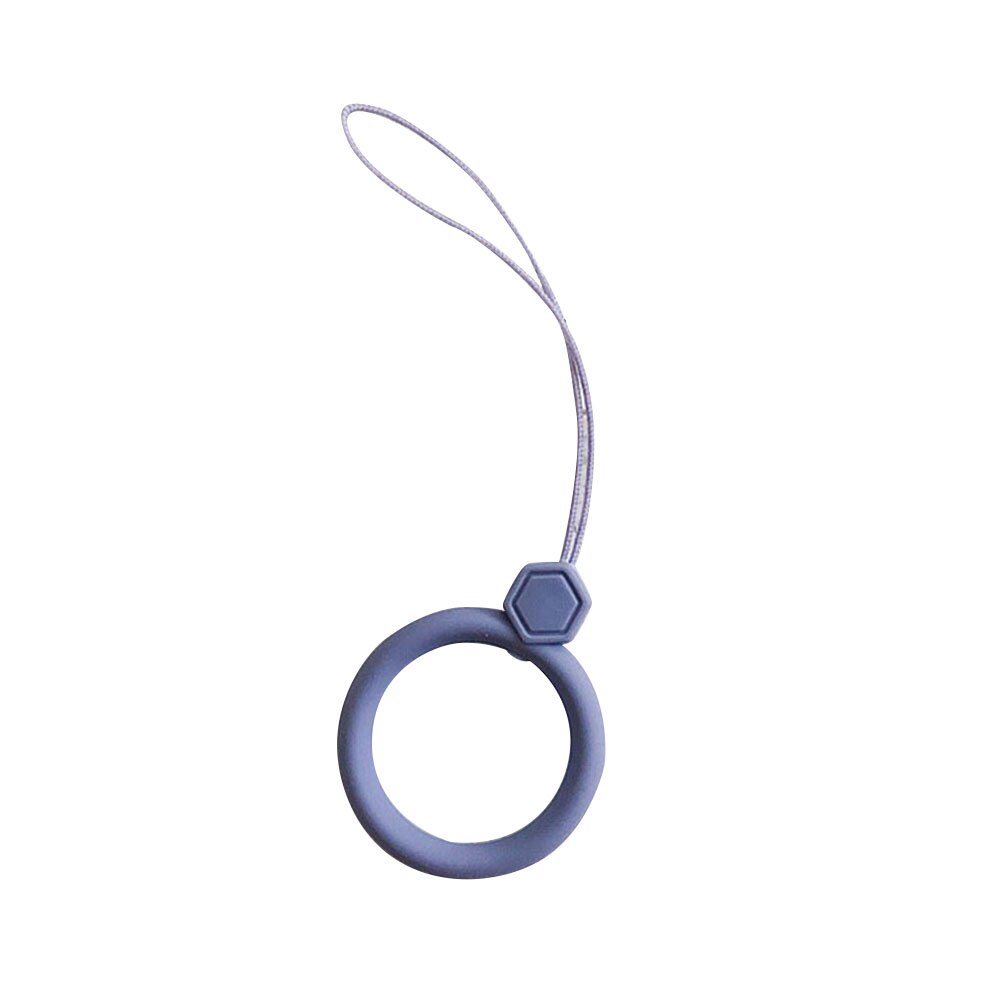Universal Mobile Phone Lanyard Strap Anti-lost Silicone Ring Lanyard Strap Holder for Mobile Phone Straps Finger Ring Lanyard: Grey
