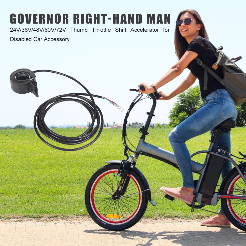 E-bike Thumb Throttle Finger Thumb Throttle Ebike Accelerator Electric Scooter Electric Bicycle Part Kit 3 Wire Grip