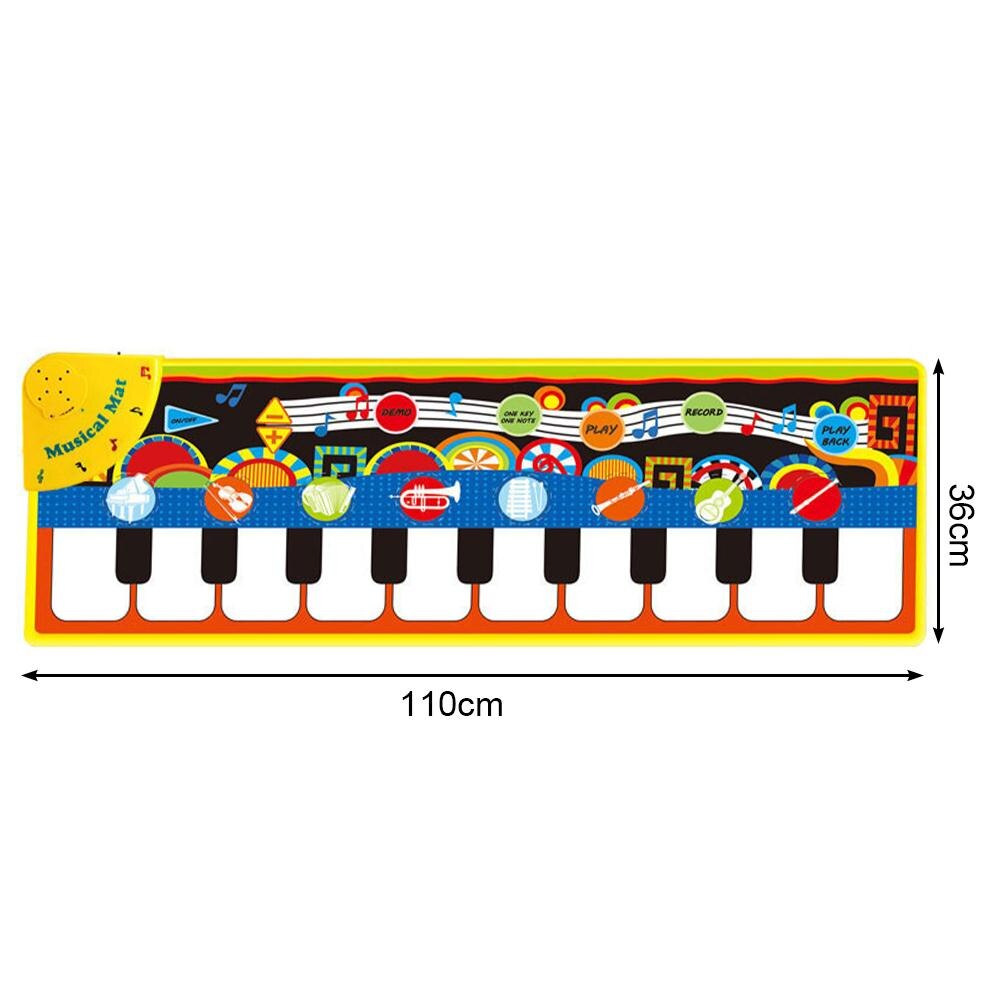 Te Dragen 10 Wit Piano 'S Kan Worden Gespeeld 5 Modi 19 Piano Keyboard Speelgoed Muziek Mat Kids Vroege educatief Speelgoed