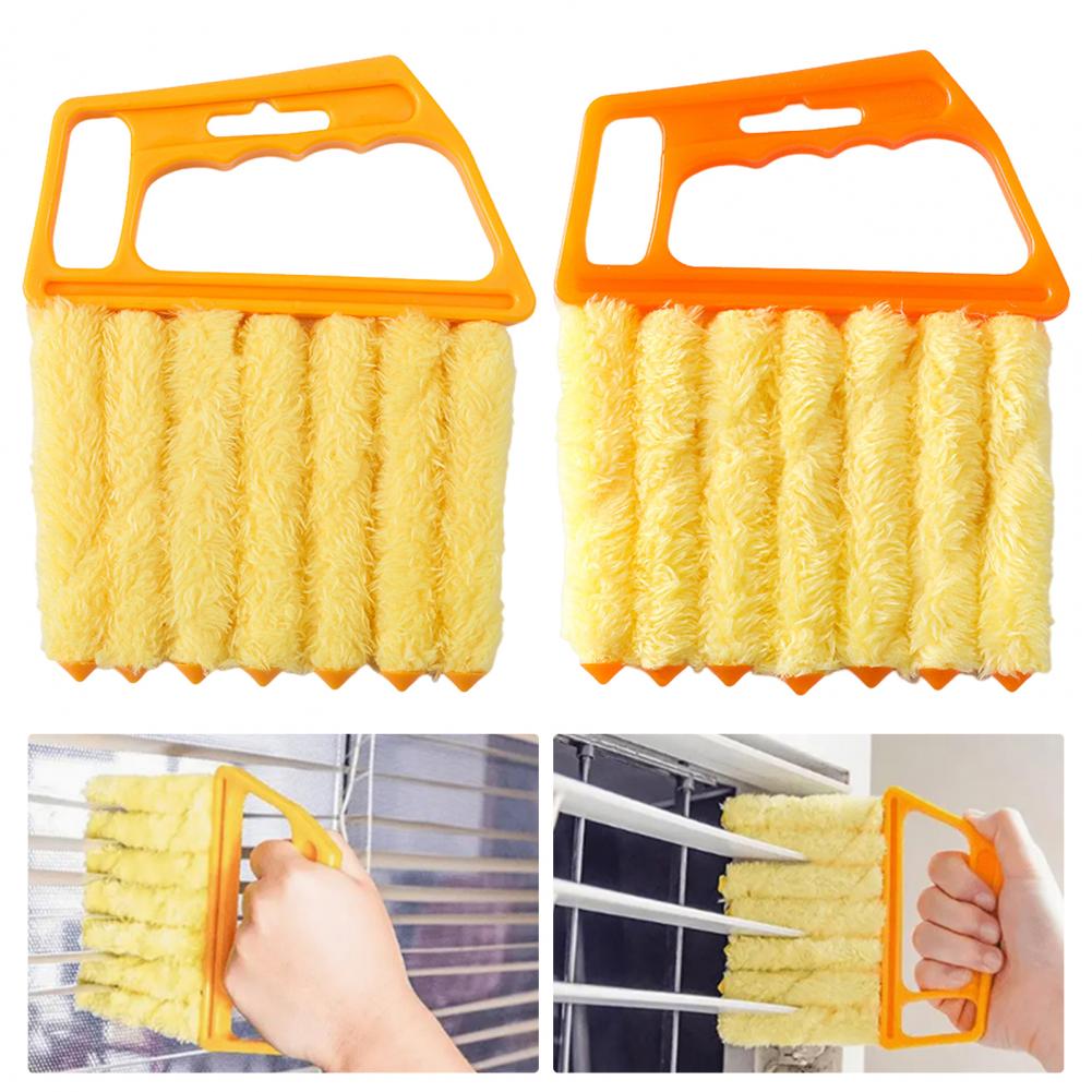 Blind Cleaning Brush Ergonomic Handle Soft Plush Blind Duster Soft Plush Non-Damaging Duster Brush Plastic Blind Cleaner