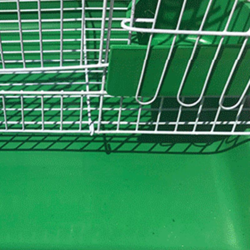 Jaula Rectangular de alambre para pájaros pequeños y canarios, Rekord equipado con palo de pie para pájaros y 2 semicirculares