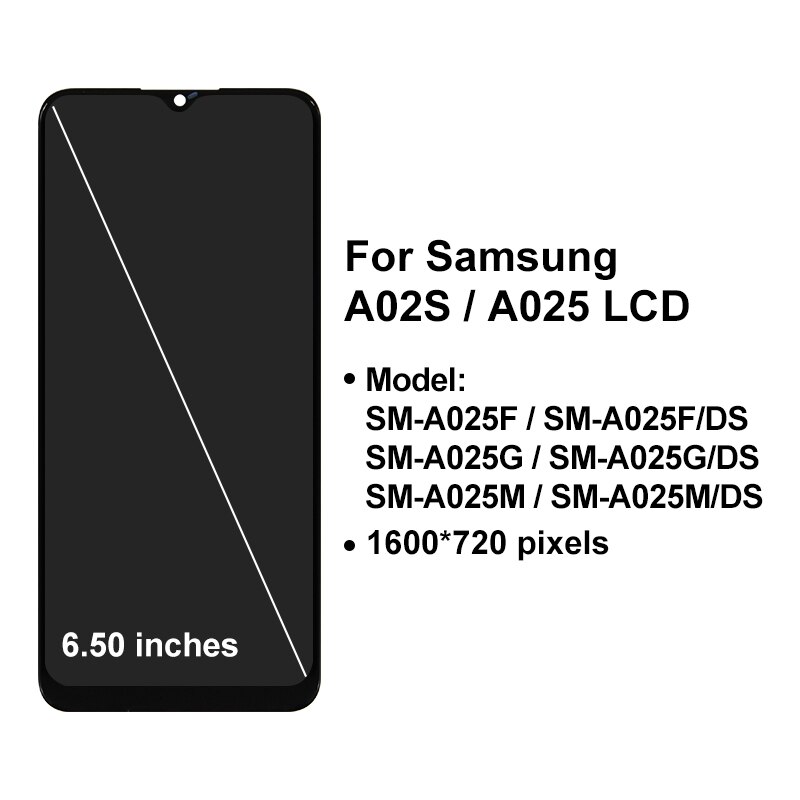 6.5" Original For Samsung Galaxy A02S Display SM-A025F/DS LCD Touch Screen Digitizer Display For Samsung A02S LCD SM-A025M/DS