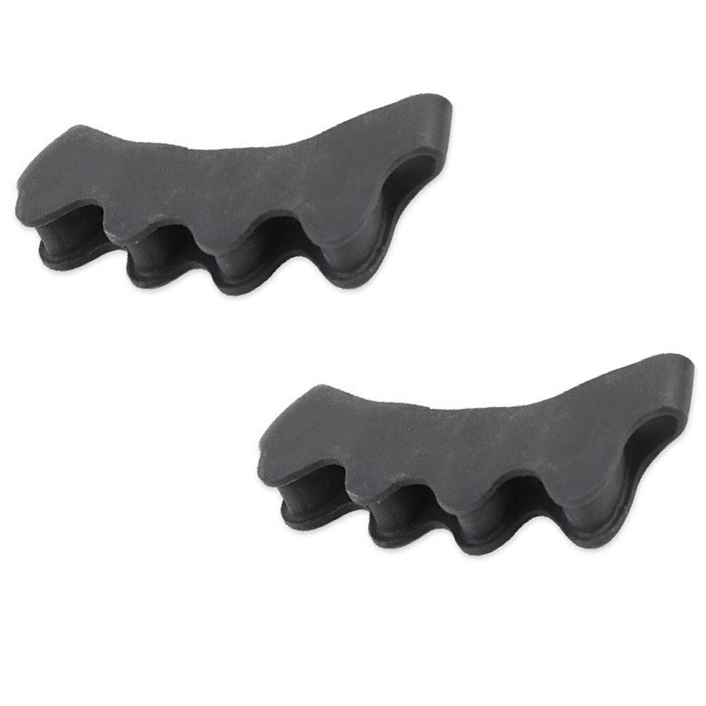 2 pcs Toe Separator Overlapping Toes gel silicone Foot Bone Device Nail Tools Foot Care Fingers Protector: Black