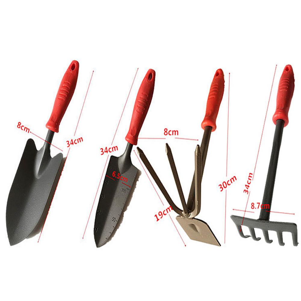 Tuin Gereedschap Kit Tuin Park Size Spade Schop Hark Schoffel Kleine Schoffel Hark Balkon Groente Planten Los Bodem Tuin Hand gereedschap.: Rood