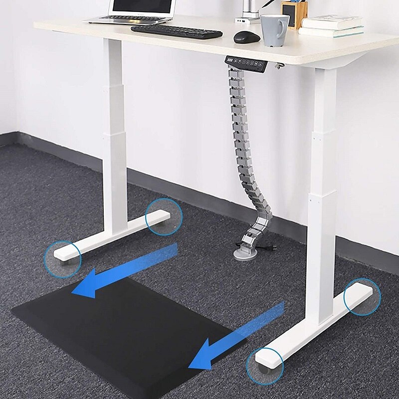 Standing Desk Height Adjustable Desk Leg Casters Desk Wheels Set of 4 pcs with Locking Casters