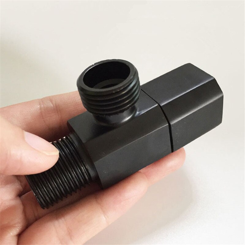 Vulventielen Totaal Messing Hoek Kleppen 1/2 "Man X 1/2" Mannelijke Badkamer Bidet Valve Badkamer Accessoires Goud/rose Goud/Zwart: Black