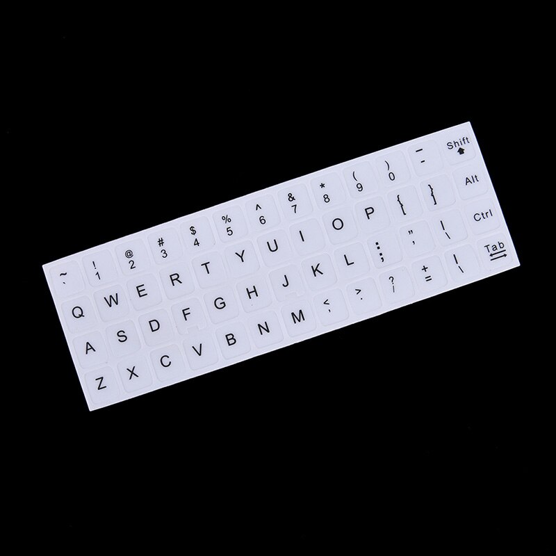 English Keyboard Replacement Stickers White on Black Any PC Computer Laptop: P4