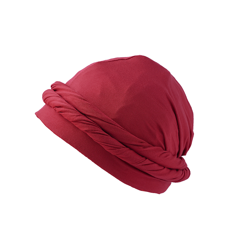 Cappello da uomo punk sbavatura ordinare coda intrecciata Frangia Bandana di cotone Cappello salto Turbante Cappelli Avvolgere la testa berretto cap Tinta unita portuale cappello 2024: Verde dell'esercito