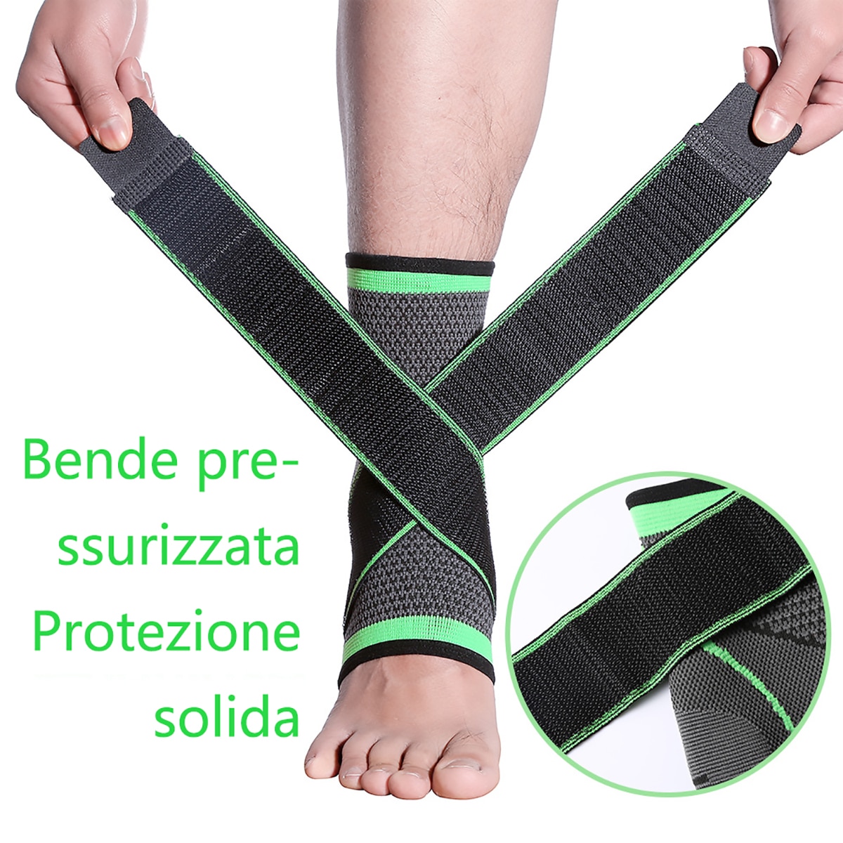 Supporto della caviglia 3D Tessitura Pressurizzato Elastico di nylon Cinturino Alla Caviglia Supporto Supporto della Caviglia bretelle Protezione con Cinghia Cintura Elastica