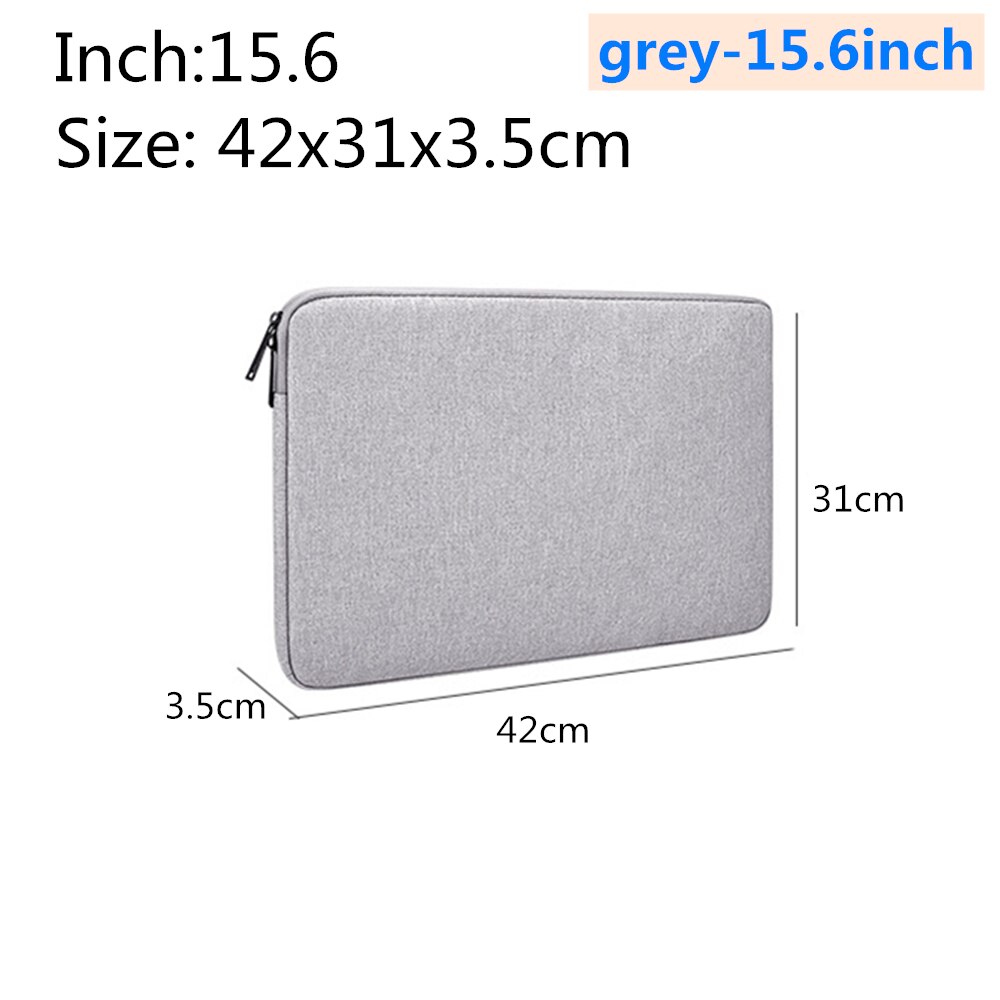 Waterproof Notebook Case for Macbook air pro 13.3 14.1 15.4 15.6 inch for Apple Millet Notebook felt liner package Case: grey-15.6inch