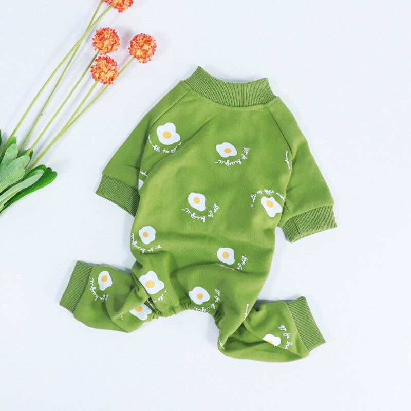 Ropa de Bulldog Francés, mono cálido de invierno para perro, pijamas para mascotas, abrigo grueso para perro grande, S-3XL, Sudadera con capucha en 3 colores: Verde / M