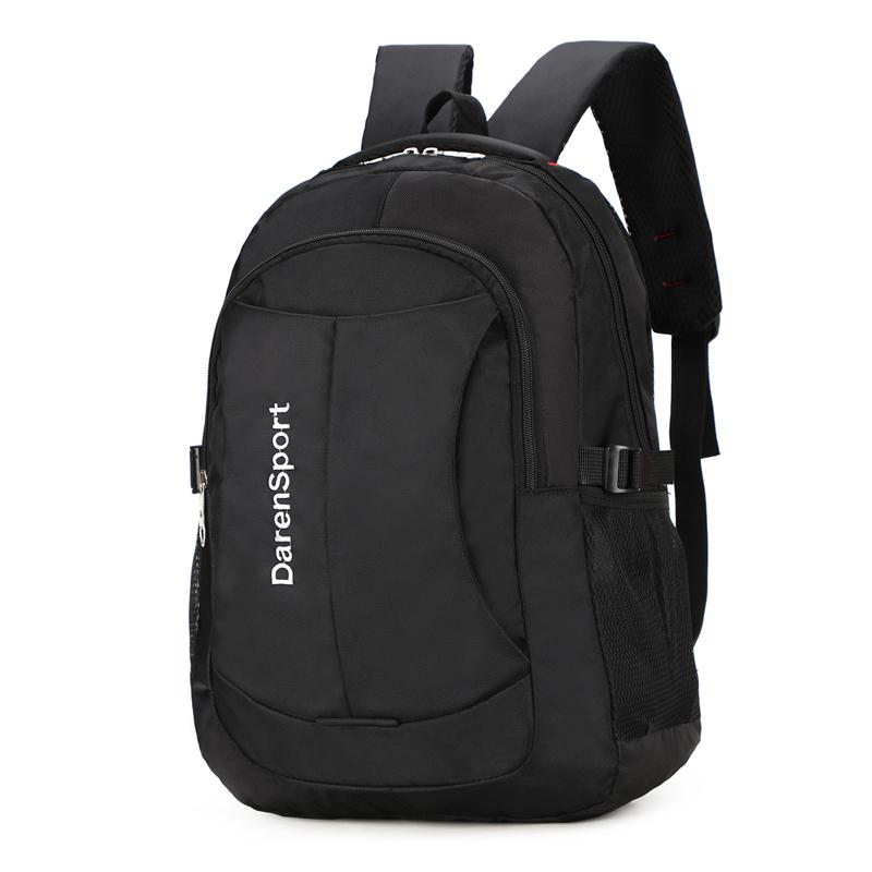 Novo casual mochila moda grande homens mochila de alta qualidade náilon schoolbags para adolescente meninos portátil sacos ombro: Black