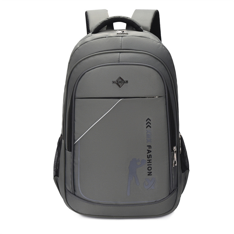 University Student School Backpack Men Large Capacity High School Bags for Teenage Boys Casual College Style 2022: Gray