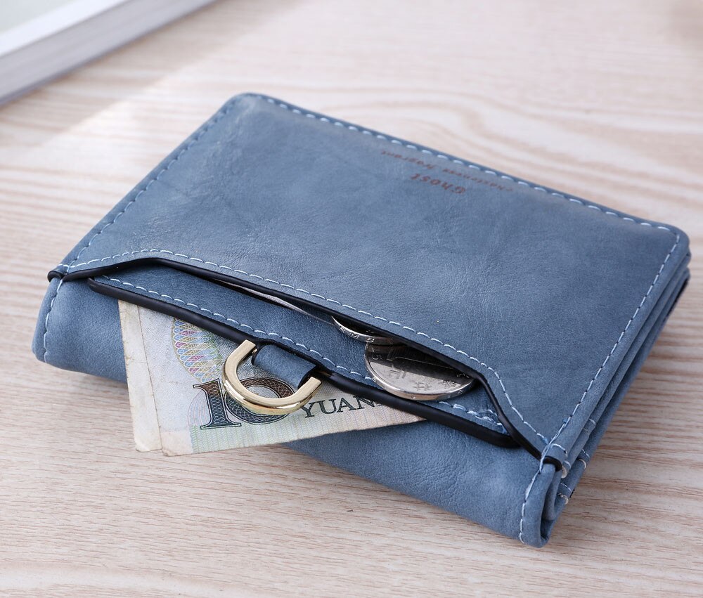 Women Simple Retro Letters Short Wallet Card Holders Handbag Simple Travel Outdoor Coin purse Ladies Mini Cluth Bag