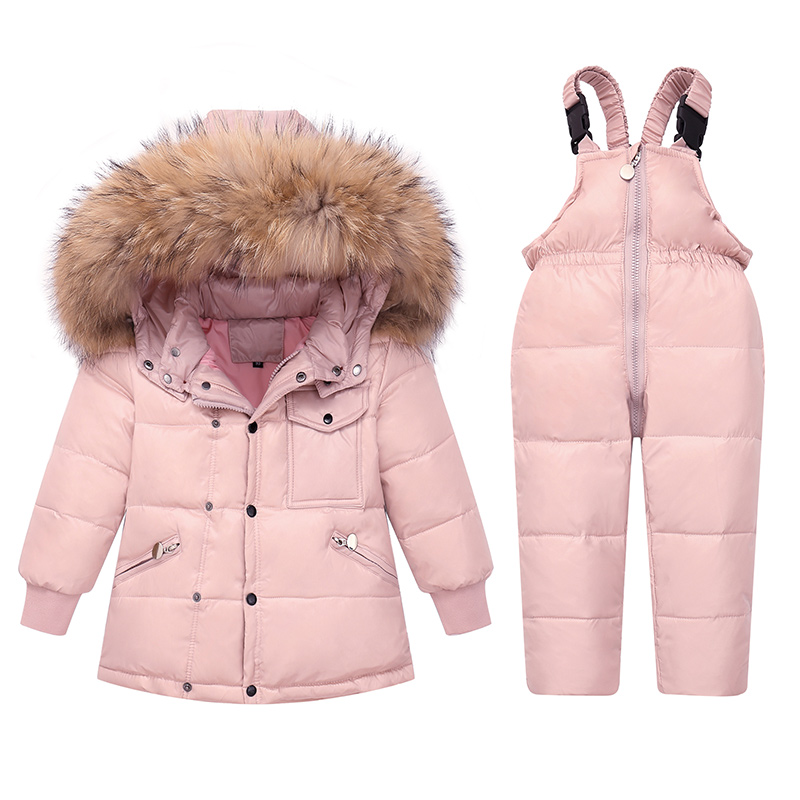 Rusland Winter Jassen Voor Meisje Kids Snowsuits Parka Jas Jongen Bont Bovenkleding Kinderen Kleding Overalls Waterdichte Jumpsuits