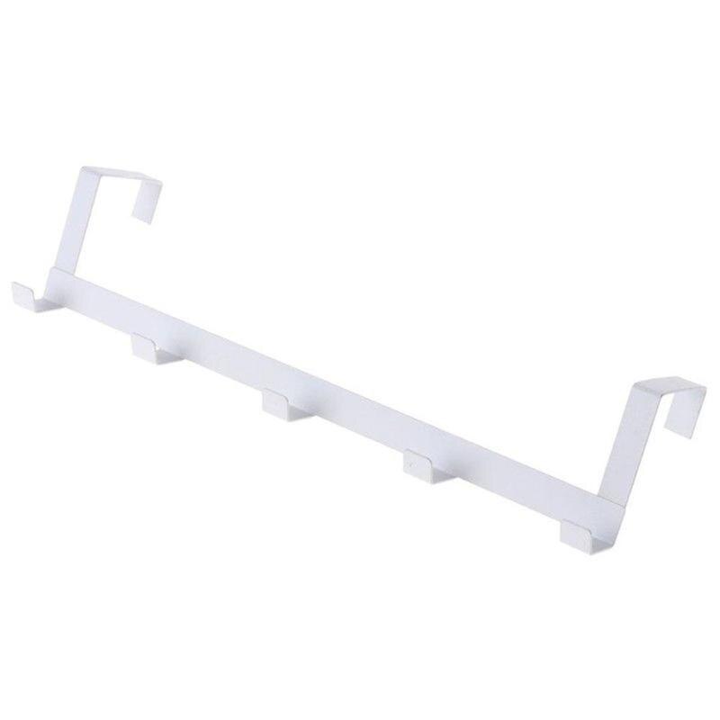 Over The Door Home Bathroom Organizer Rack Clothes Coat Hat Towel Hanger Good load-bearing wrought iron material: A