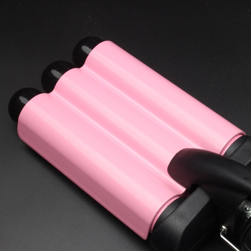 Plancha rizadora de pelo con pantalla LCD, rizador de pelo de Triple barril de cerámica, rizadores de onda para cabello, peluquería automática