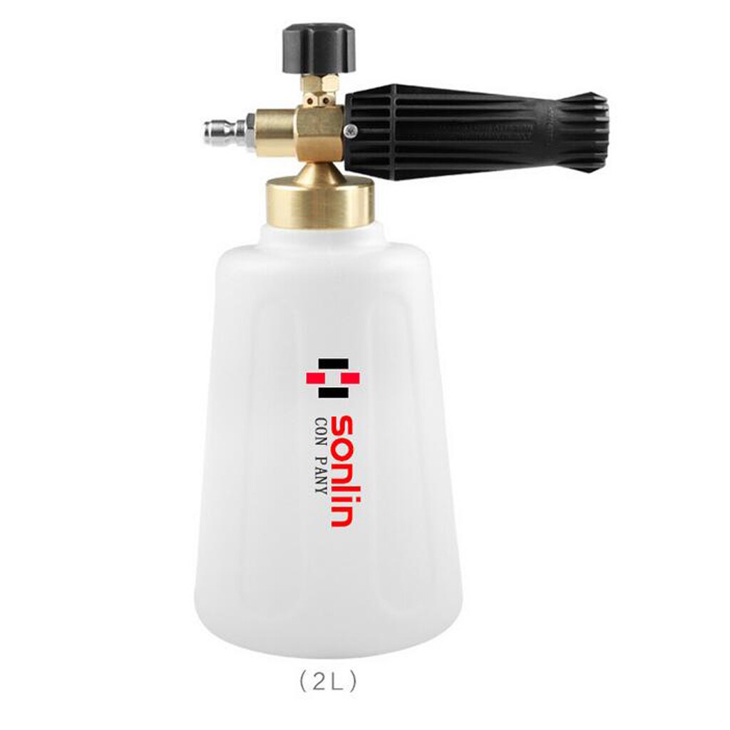 High Pressure Washer Snow Foam Lance, Foam Sprayer, 2L Wash Bottle, 1/4 Inch Quick Adapter Accessory