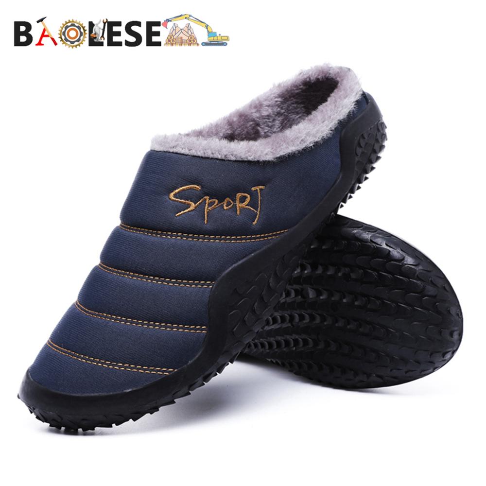 Pantofole BAOLESEM House scarpe invernali da uomo pantofole da uomo morbide scarpe in cotone pantofole da uomo antiscivolo calde in pile di alta qualità
