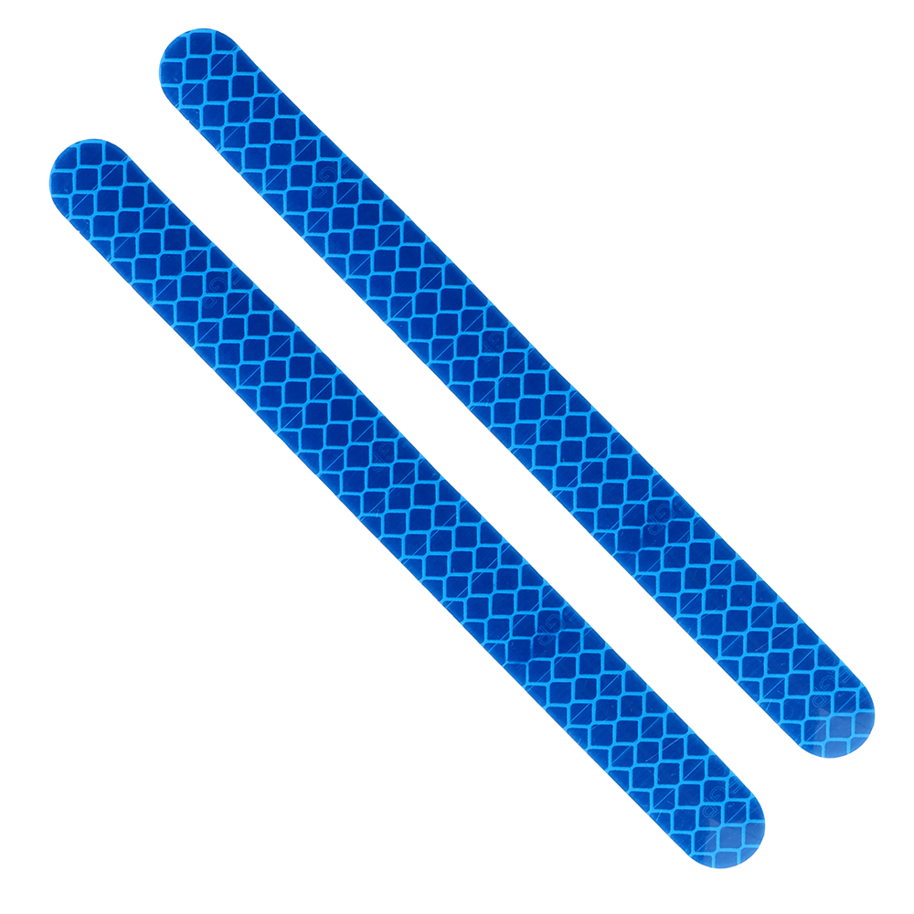 2 Stuks Auto Stickers Reflector Achteruitkijkspiegel Reflecterende Tape Auto Accessoires Exterieur Reflex Tape Reflecterende Strip: Blauw