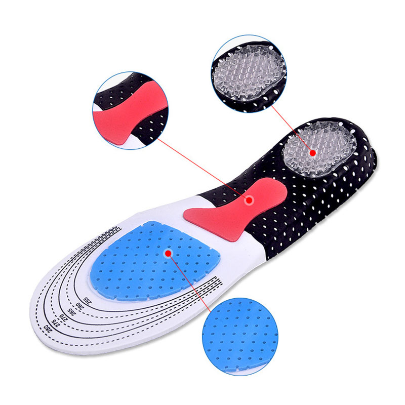 Sport Running Gel Inlegzolen Gratis Grootte Unisex Orthopedische Arch Ondersteuning Sport Schoen Pad Insert Kussen voor Mannen Vrouwen Camping wandelen