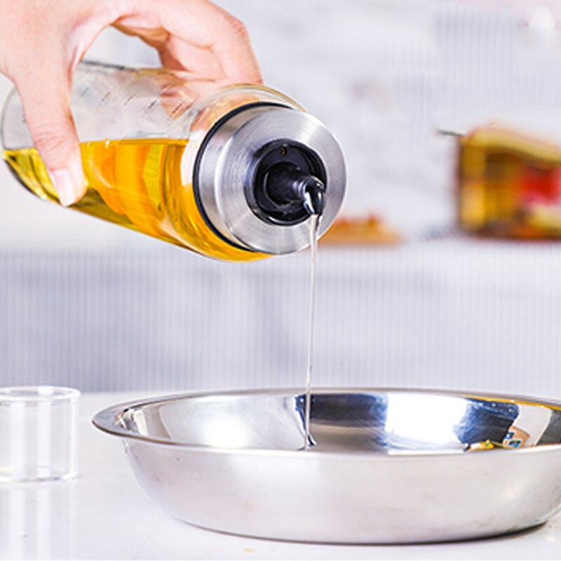 Køkken krydderier olieflaske tynd flaskehals gennemsigtig opbevaring restaurant let kontrol tilbehør