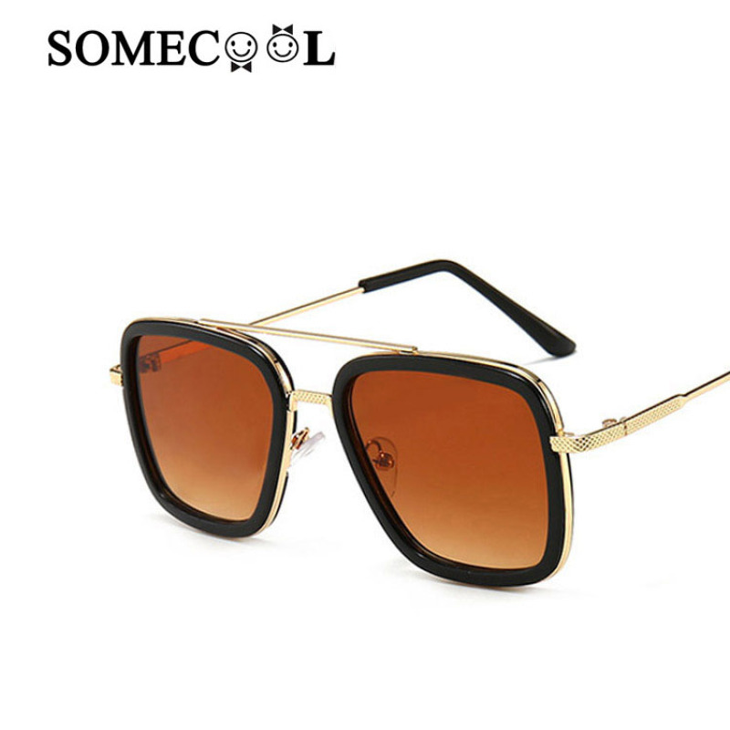 Stijl Iron Man Frame Baby 3-10 Jaar Jongens & Meisjes Zonnebril UV400 Cool Golden Metalen Bril vintage Oculos De Sol N469