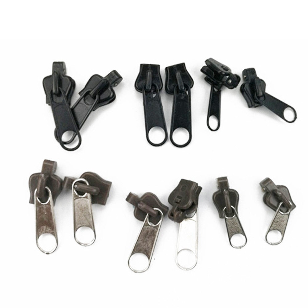 Kits de réparation de fermeture éclair universelle, 6/12/18 pièces, fermeture éclair métallique, bricolage, couture artisanale, vêtements