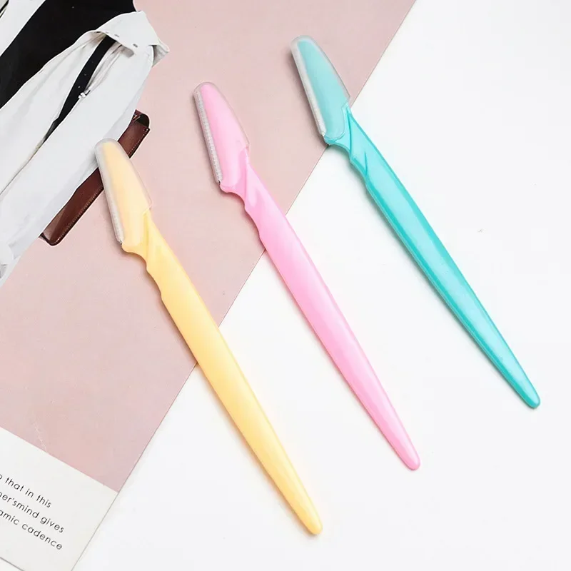 1/3 Uds recortador de cejas afeitadora Facial para mujeres Lade Eye Brow Shaper cara maquinilla de afeitar utensilio para eliminar el vello Facial herramienta cosmética de maquillaje de belleza