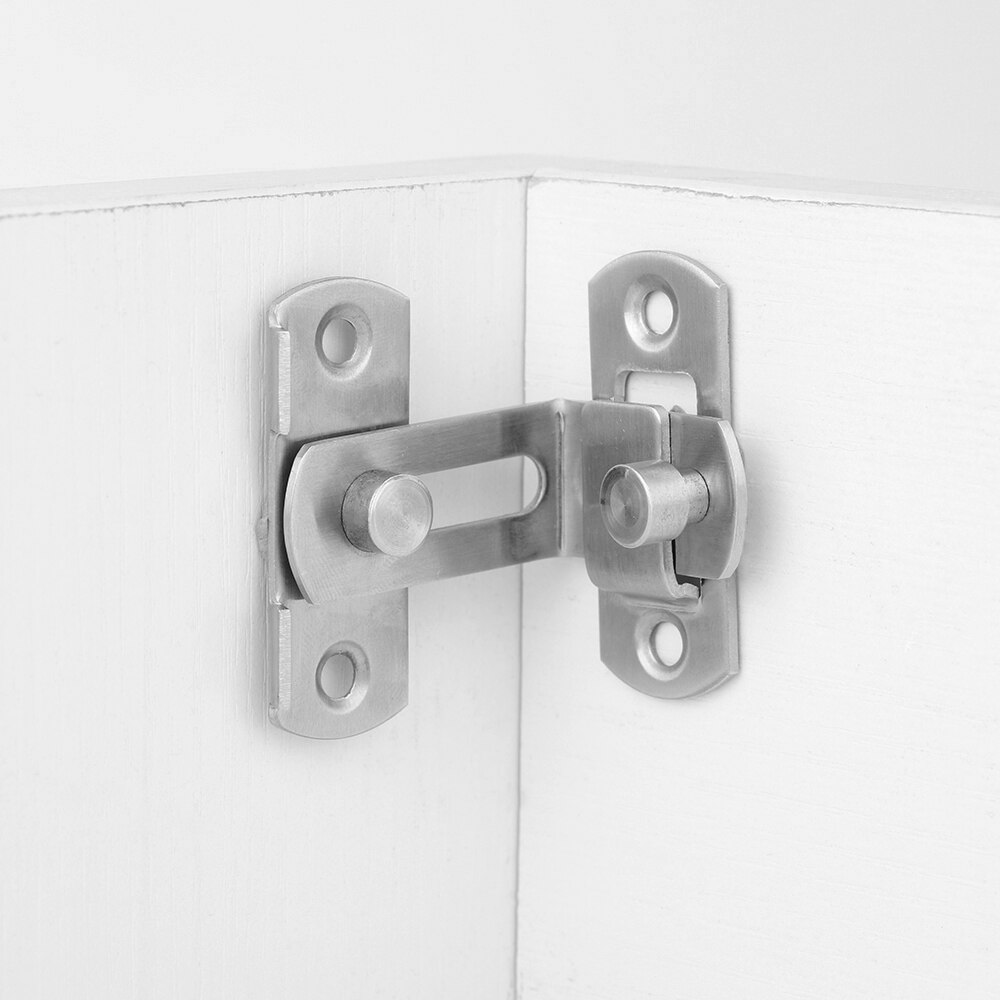 90 Degree Hasp Latches Stainless Steel Sliding Door Chain Locks Security Tools Hardware For Window Cabinet Hotel Home Hardware