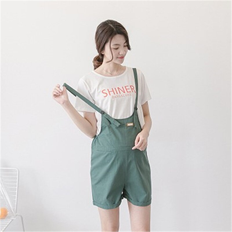 mutterschaft sommer bib Shorts t-shirt anzug kurzarm overall pflege bauch hosen casual shorts Mutterschaft Kleidung Schwangere