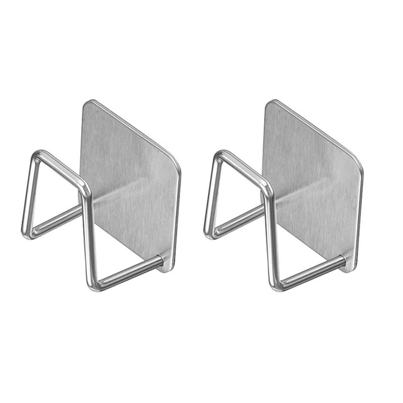 Pia de cozinha de aço inoxidável esponjas titular auto adesivo dreno secagem rack cozinha ganchos parede acessórios organizador armazenamento: green