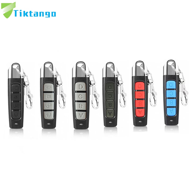 Tiktango-mando a distancia para puerta de garaje, 433MHZ, 4 canales, Control remoto, duplicador, clonación, código, llave de coche