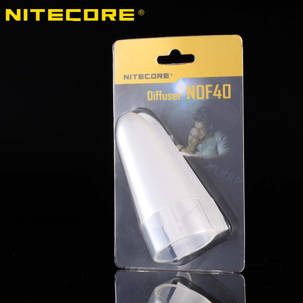 Acessório de iluminação portátil nitecore ndf40 40mm, difusor de lanterna adequado para lanterna com cabeça de 40mm