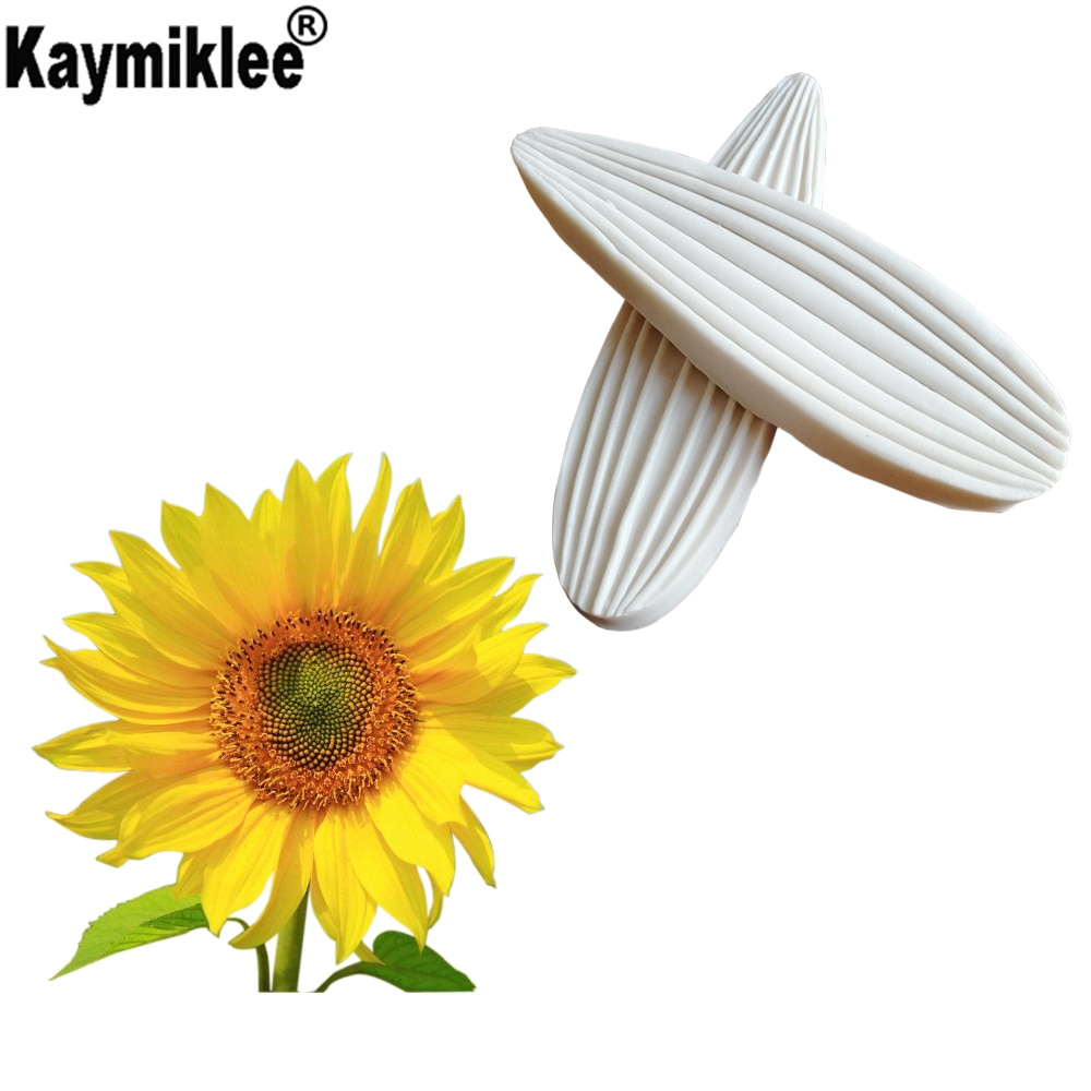 Moldes de silicona de pétalos de margaritas y girasoles, herramientas de decoración de pasteles, Fondant, Sugarcraft, Gumpaste, arcilla, papel de agua, M2119