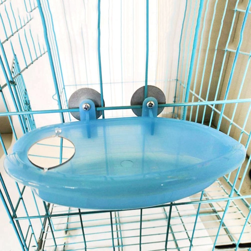 Bain d'oiseau avec miroir jouet pour animal de compagnie petit moyen perroquet perruche calopsitte Conure perruche tourterelle pinson canari africain gris Cockat