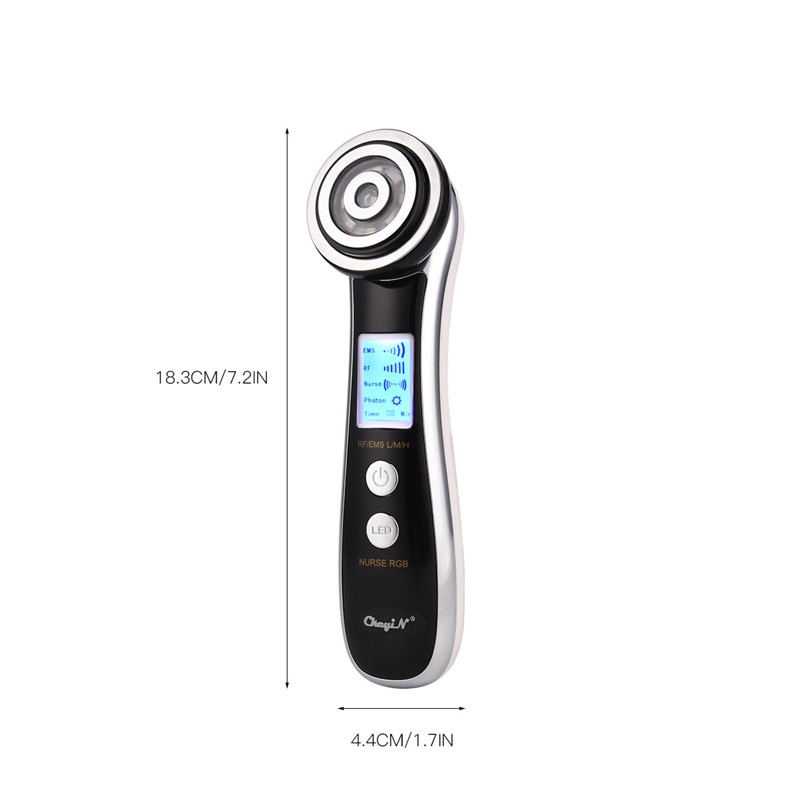 Rf ems led foton foryngelse massage maskine ansigtsløftning hud opstram enhed rynke fjernelse radiofrekvens ansigts massager  p46