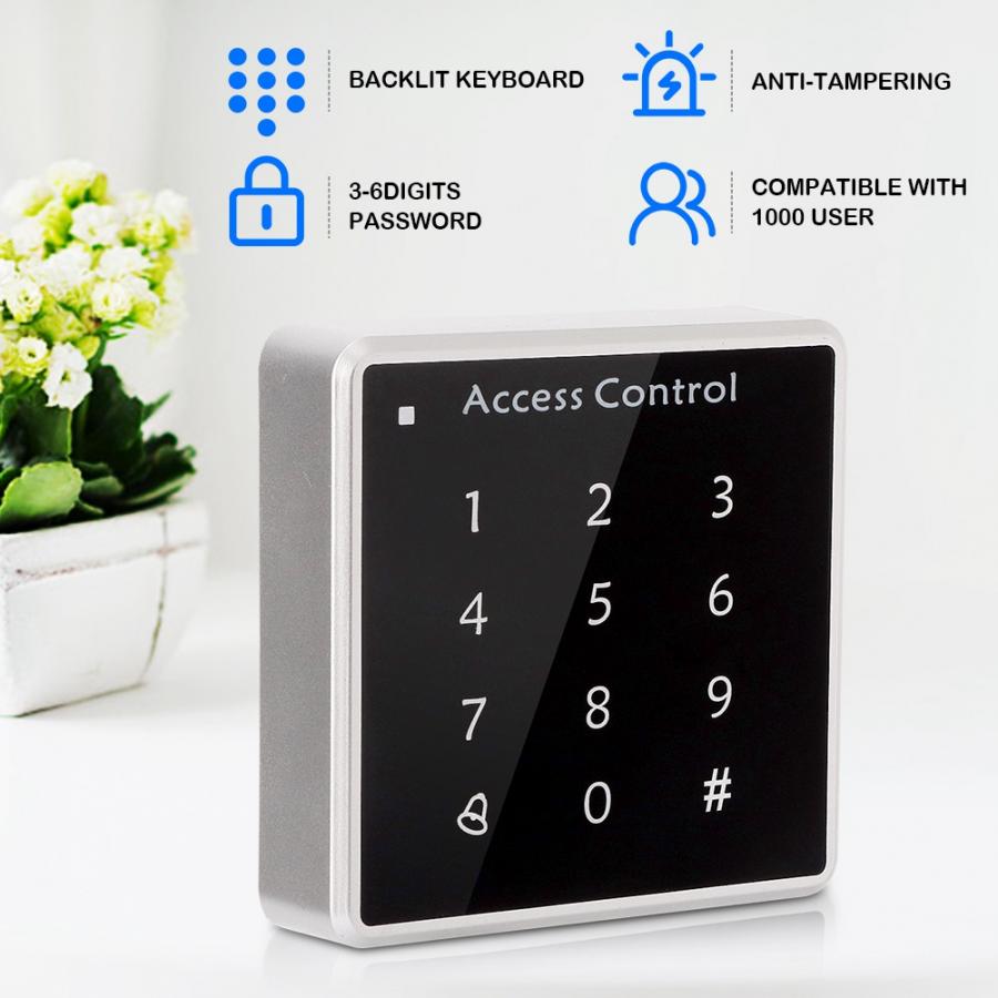 Dør adgangskontrol 125 khz id-kort berøring digital tastatur indtastning af password maskine wiegand 26