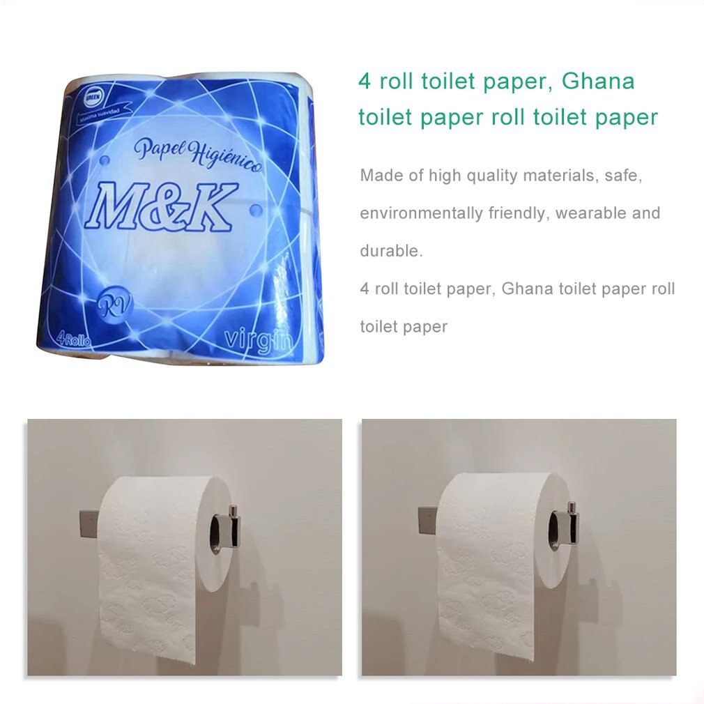 Papirruller genbrugt papirmasse bærbart toiletpapir til kontor til familierestaurant papirhåndklæde toiletpapir 4 ol