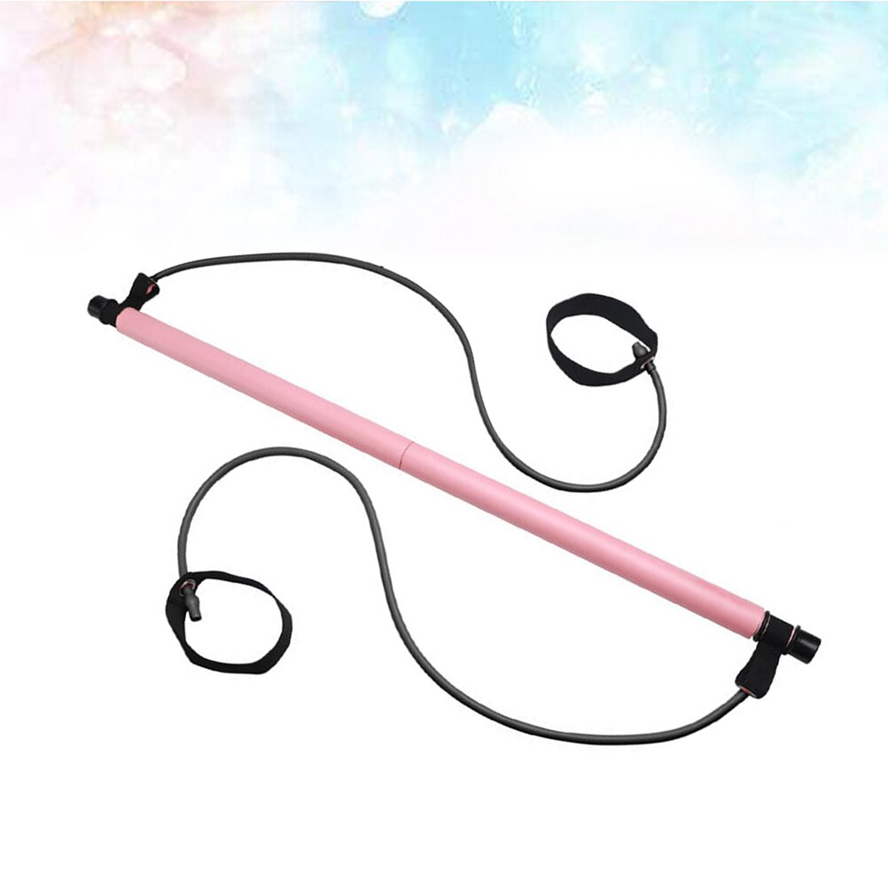 1PC Yoga Pilates Stick Resistance Bar Bodybuilding Gym Tube Loop Elastic Exercise Bar (Purple)