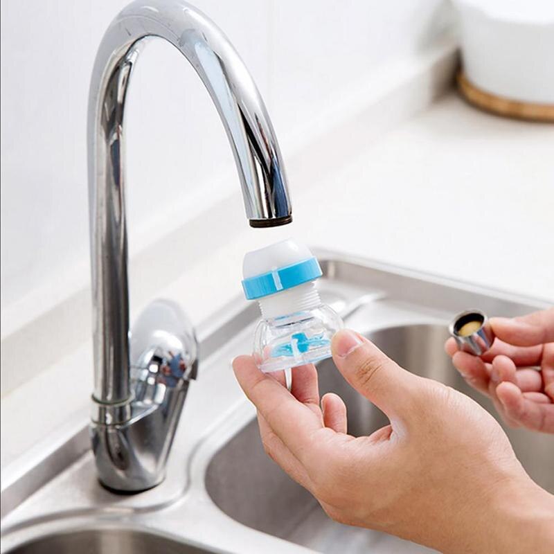 Caños para grifo de cocina rociadores de PVC de rotación de 360, ahorro de ducha, boquilla purificadora de agua para cocina, accesorios de agua para grifo F0P8